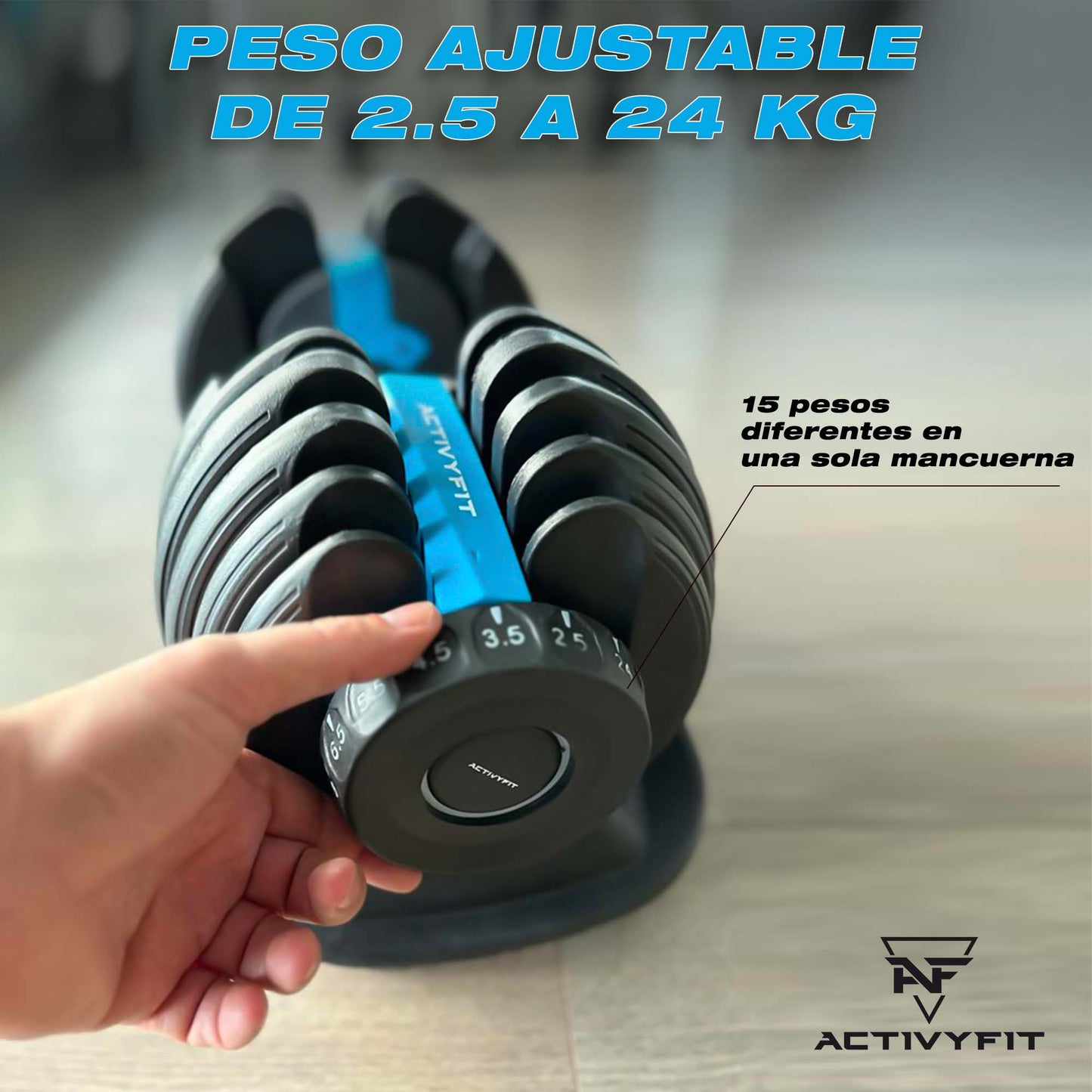Activyfit MaxDumbbell Pack – 2 Mancuernas Ajustables + Accesorios Fitness