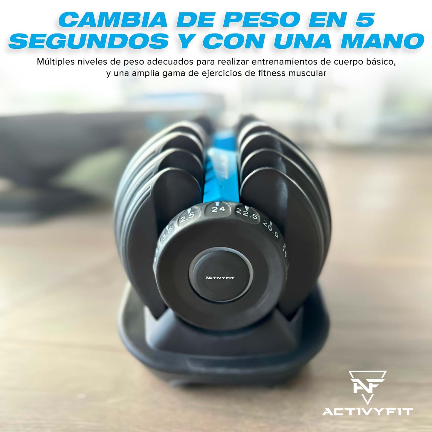 Activyfit MaxDumbbell Pack – 2 Mancuernas Ajustables + Accesorios Fitness