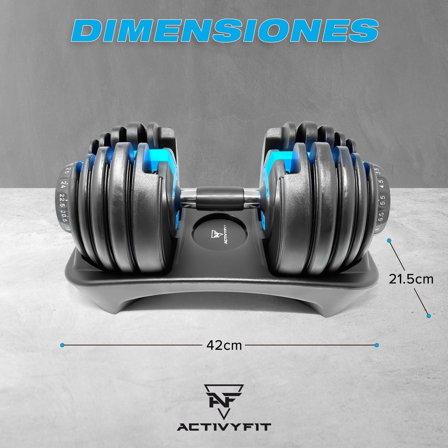 Mancuerna Ajustable 2,5 a 24kg