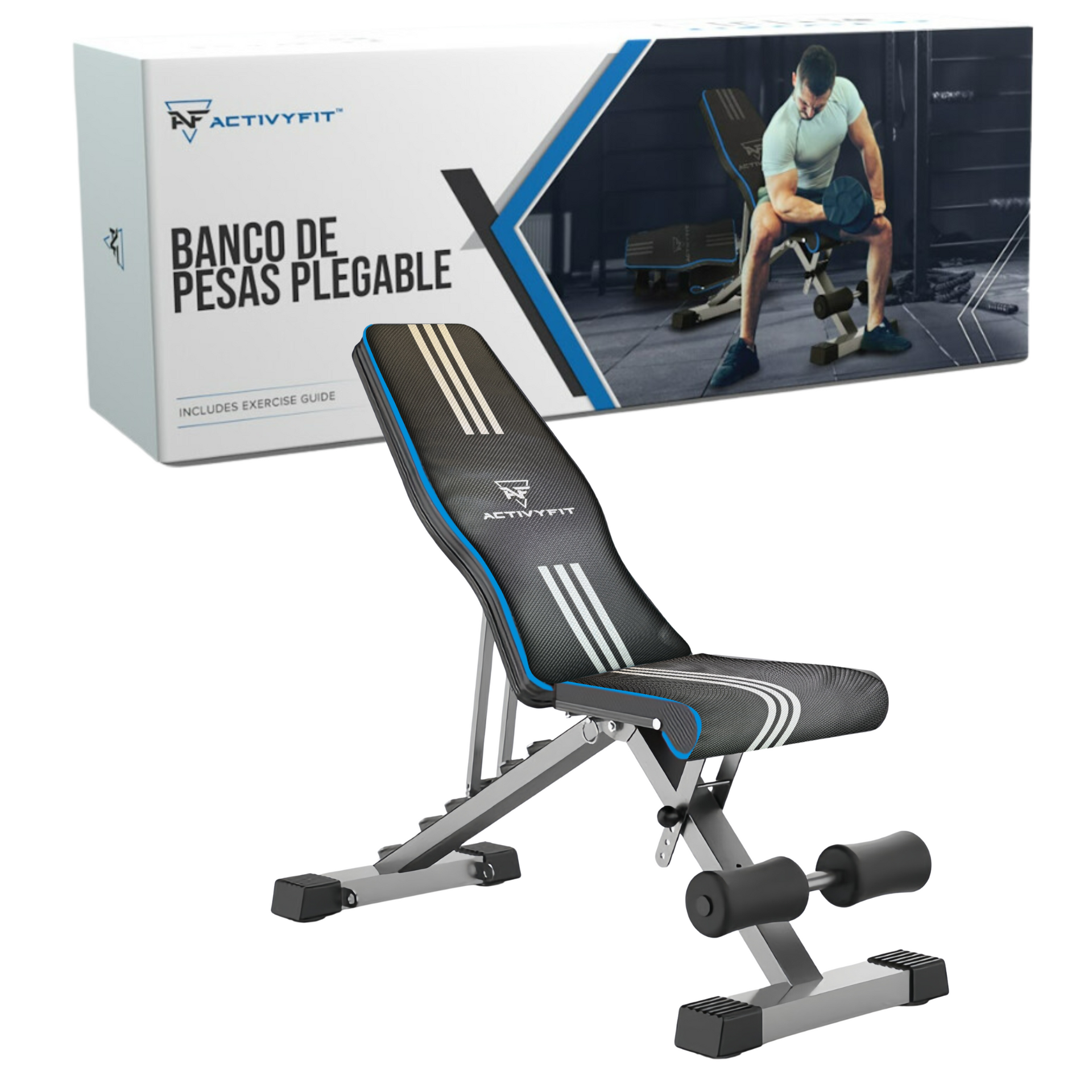Banco pesas discount plegable